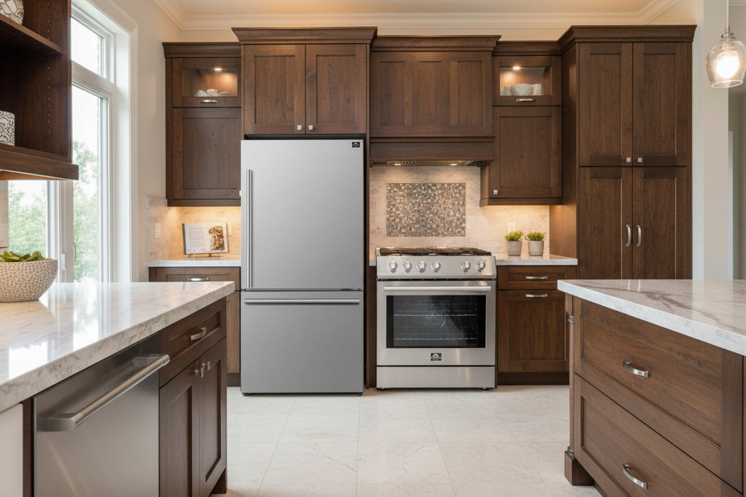 Forno 30" Induction Range and 31" French Door Refrigerator Kitchen Package FBDL-014-01CAUS