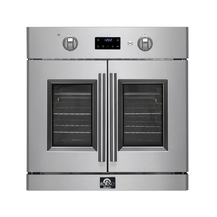 Forno Asti FBOEL1333-30 30" French Door Built-In Electric Wall Oven – 3.68 Cu. Ft., True Convection, Stainless Steel, 240V