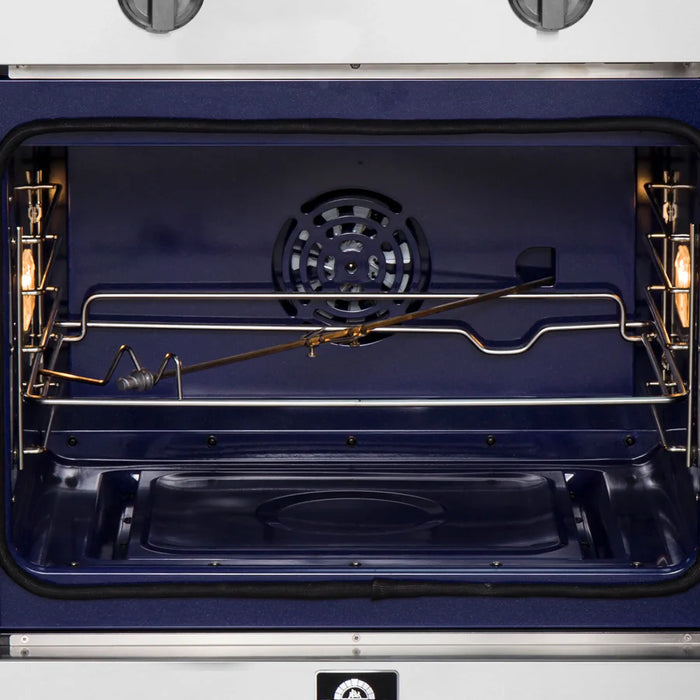 Forno Gallico FBOEL1371-30 30" French Door Built-In Electric Wall Oven – True Convection, Stainless Steel, 240V