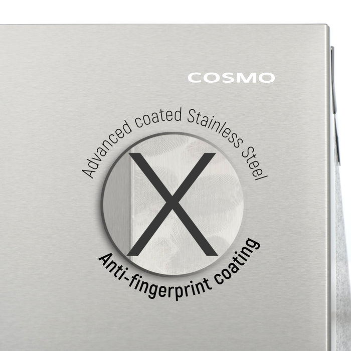 Cosmo 36-Inch Lumin Collection 22.5 Cu. Ft. Counter Depth 4-Door French Door Refrigerator in Stainless Steel (COS-FDR225RHSS)