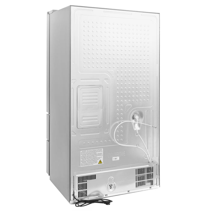 Cosmo 36-Inch Lumin Collection 22.5 Cu. Ft. Counter Depth 4-Door French Door Refrigerator in Stainless Steel (COS-FDR225RHSS)