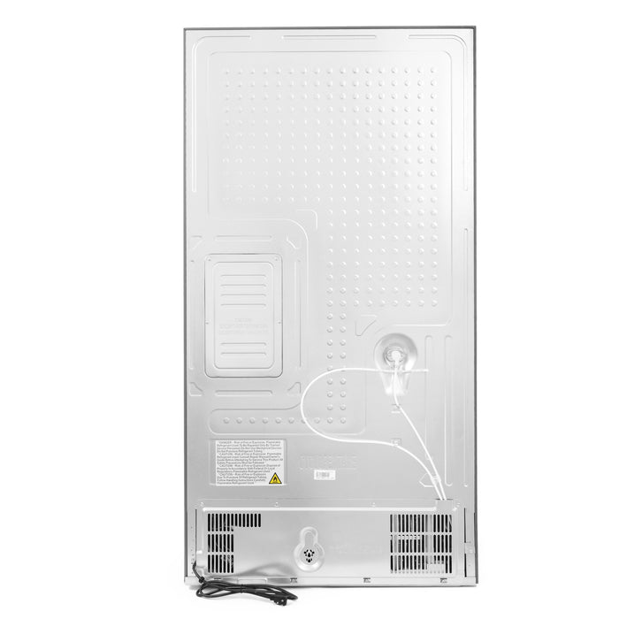 Cosmo 36-Inch Lumin Collection 22.5 Cu. Ft. Counter Depth 4-Door French Door Refrigerator in Stainless Steel (COS-FDR225RHSS)