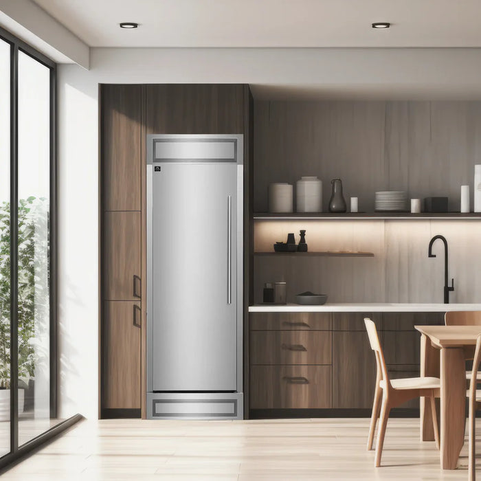 Forno Maderno FFFFD1722-32LS 28″ Built-In Convertible Refrigerator/Freezer, Left Swing, Stainless Steel, 13.6 Cu. Ft.