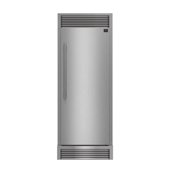 Forno Maderno FFFFD1722-32RSG 32″ Built-In Convertible Refrigerator, Stainless Steel, 13.6 Cu. Ft., Right Swing, Decorative Grill