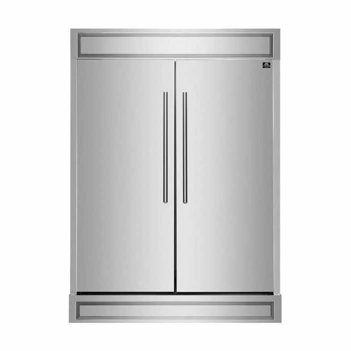 Forno Maderno FFFFD1722-60S 60" Convertible Refrigerator/Freezer Set, Stainless Steel, 27.2 Cu. Ft.