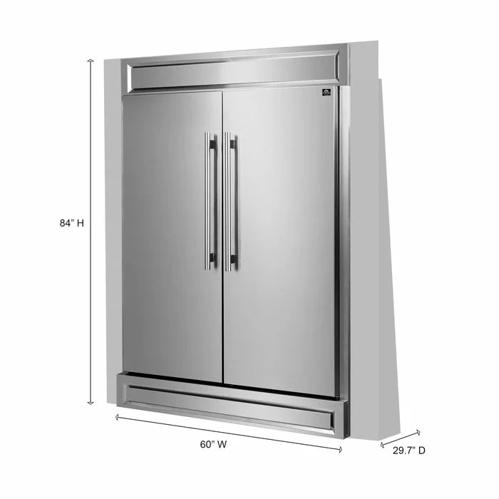 Forno Premium 2-Piece Kitchen Appliance Package – 48″ Gas Range & 60″ Built-In Refrigerator – FBDL-019-06CAUS