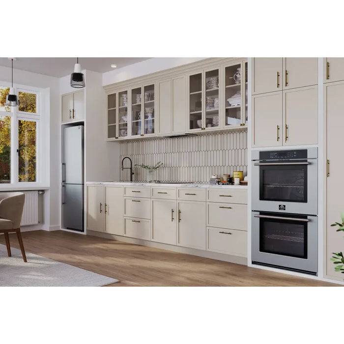 Forno Villarosa FBOEL1365-30 30" Built-In Double Electric Wall Oven – Stainless Steel, Convection Cooking, Touch Controls, 240V