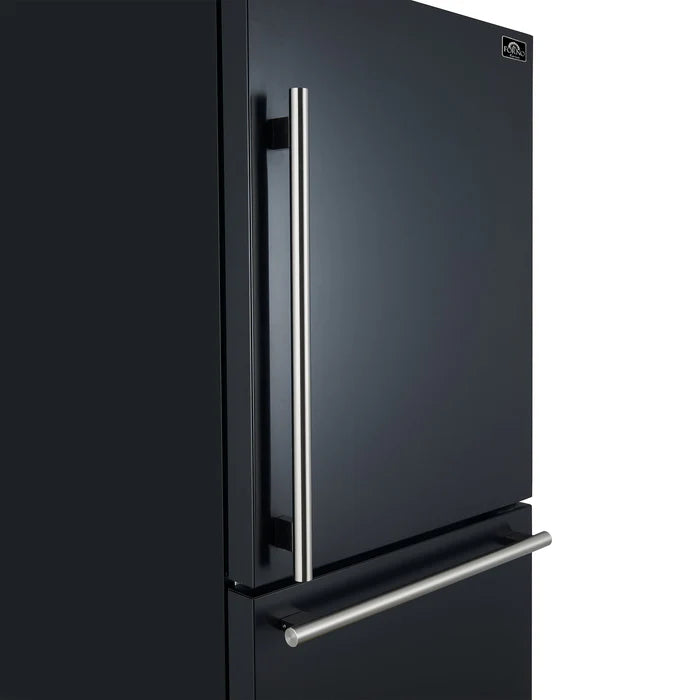 Forno 2-Piece Kitchen Appliance Package – 30″ Black Induction Range + 31″ Black Built-In Column Refrigerator – FBDL-014-11CAUS