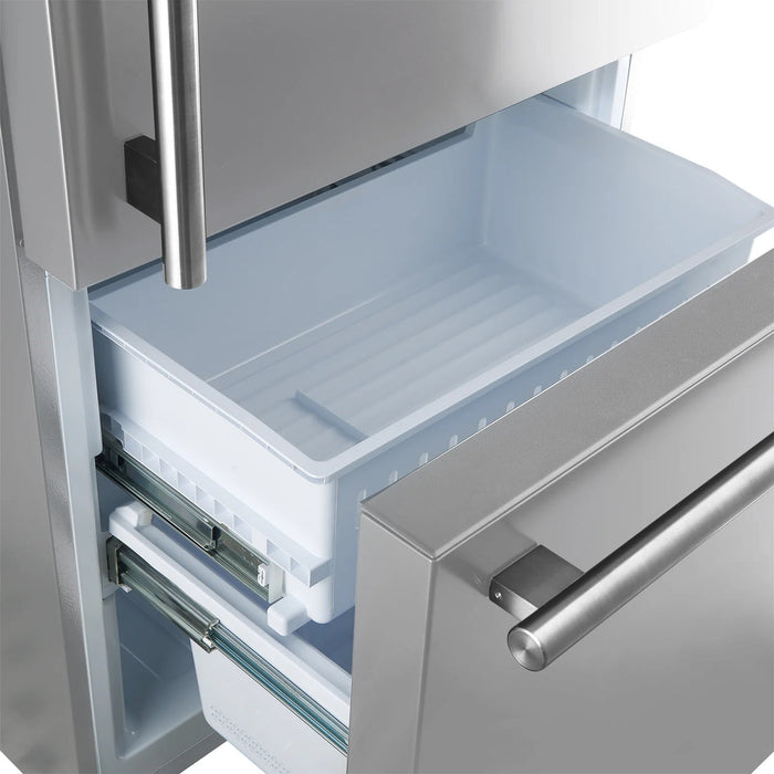 Forno Milano FFFFD1787-60S 62″ Stainless Steel 2-Piece Freestanding Refrigerator with Dual Bottom Freezers, 34.4 cu ft