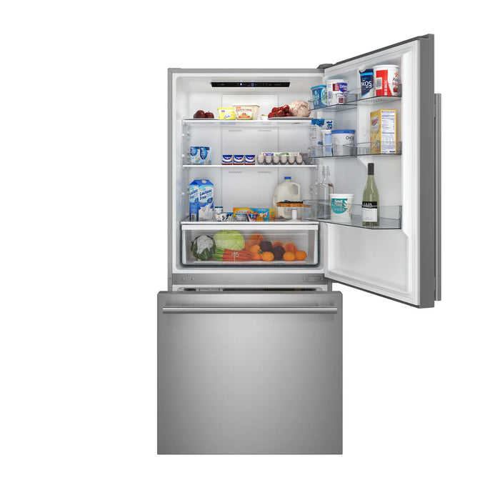 Forno Milano Espresso FFFFD1785-31S 31″ Stainless Steel Bottom Freezer Refrigerator, 17.2 cu ft