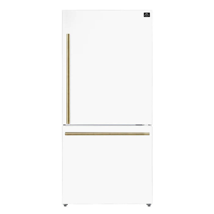 Forno 2-Piece Kitchen Appliance Package – 30-Inch Electric Range & 31-Inch Built-In Refrigerator in White – FBDL-003-03US