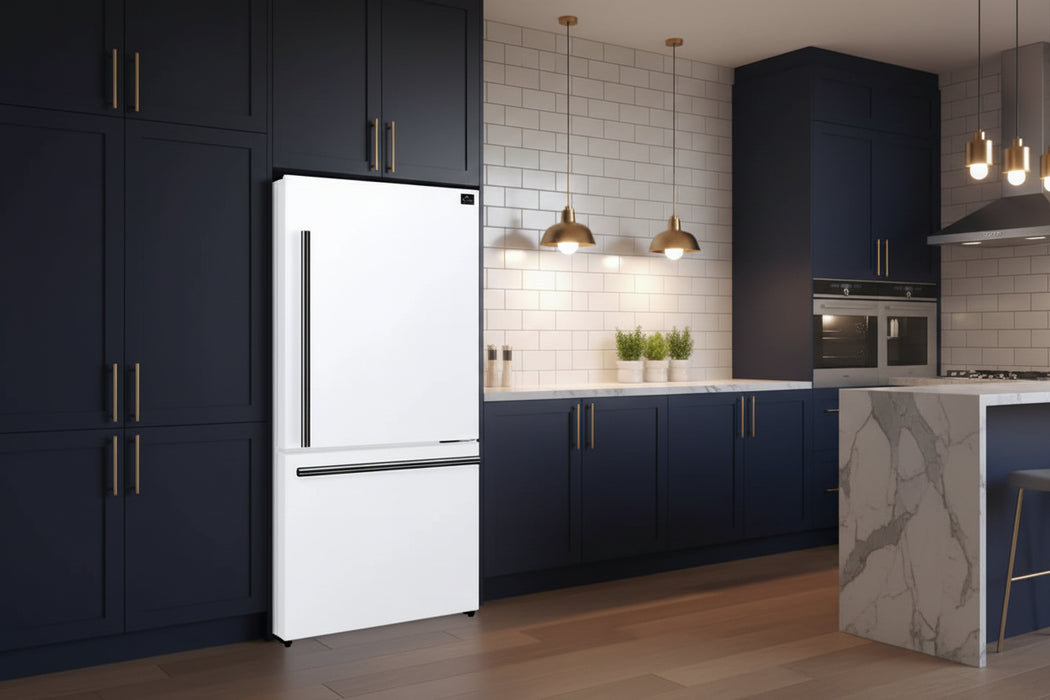 Forno 2-Piece Kitchen Appliance Package – 30″ White Induction Range + 31″ White Built-In Column Refrigerator – FBDL-015-06CAUS