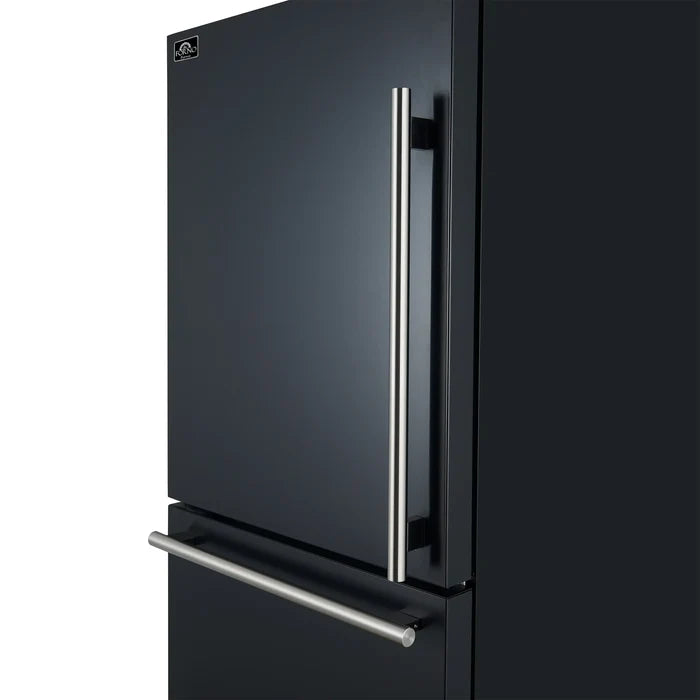Forno 2-Piece Kitchen Appliance Package – 30″ Black Induction Range + 31″ Black Built-In Column Refrigerator – FBDL-014-12CAUS