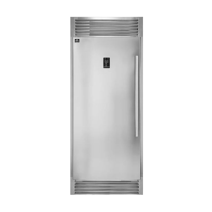 Forno Rizzuto FFFFD1933-32LS 32″ Upright Convertible Refrigerator / Freezer, Left Swing, Decorative Grill