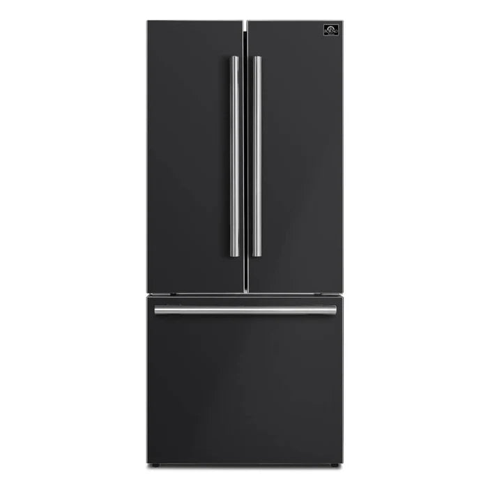 Forno 2-Piece Kitchen Appliance Package – 30″ Black Induction Range + 31″ Black Built-In Column Refrigerator – FBDL-015-15CAUS