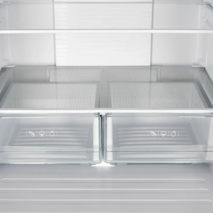 Forno Gallipoli FFFFD1974-35SG French Door Refrigerator, Stainless Steel, 17.5 cu ft