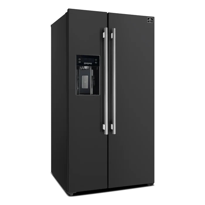 Forno 2-Piece Kitchen Appliance Package – 30″ Black Induction Range + 36″ Black French Door Refrigerator – FBDL-014-14CAUS