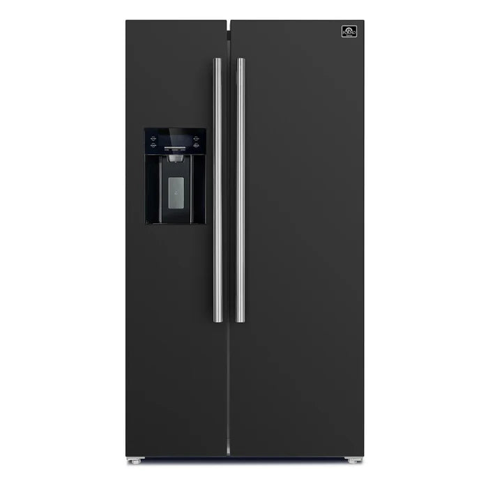 Forno 2-Piece Kitchen Appliance Package – 30″ Black Induction Range + 36″ Black French Door Refrigerator – FBDL-014-14CAUS