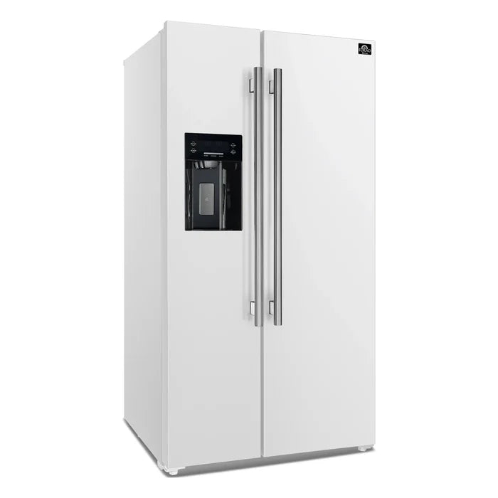Forno 2-Piece Kitchen Appliance Package – 30″ White Induction Range + 36″ White French Door Refrigerator – FBDL-015-09CAUS