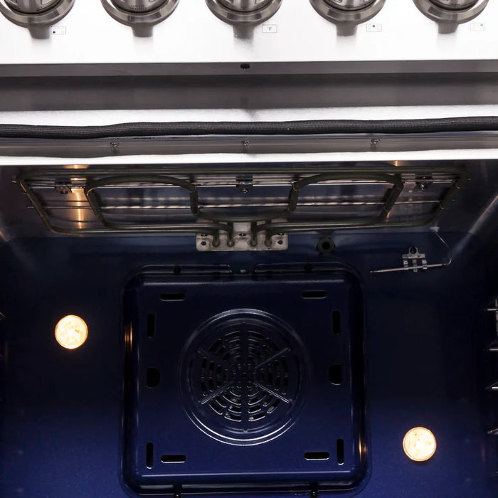 Forno Massimo FFSEL6020-30 30" Freestanding Electric Range – 4.32 Cu. Ft. True Convection Oven, 9,500W Cooktop, Stainless Steel