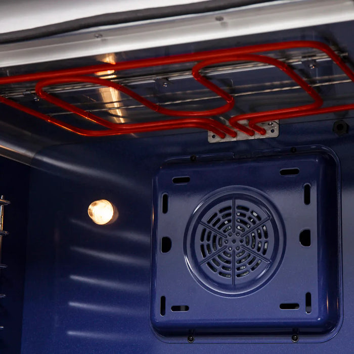 Forno Massimo FFSEL6020-36 36" Freestanding Electric Range – True Convection Oven, 5 Radiant Elements, 9,500W Cooktop, Stainless Steel