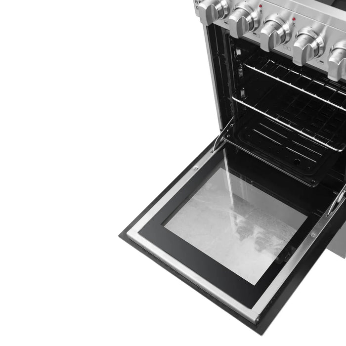 Forno Pallerano FFSEL6052-20 20" Freestanding Electric Range – 2.05 Cu. Ft. Oven, 6,000W Cooktop, Stainless Steel