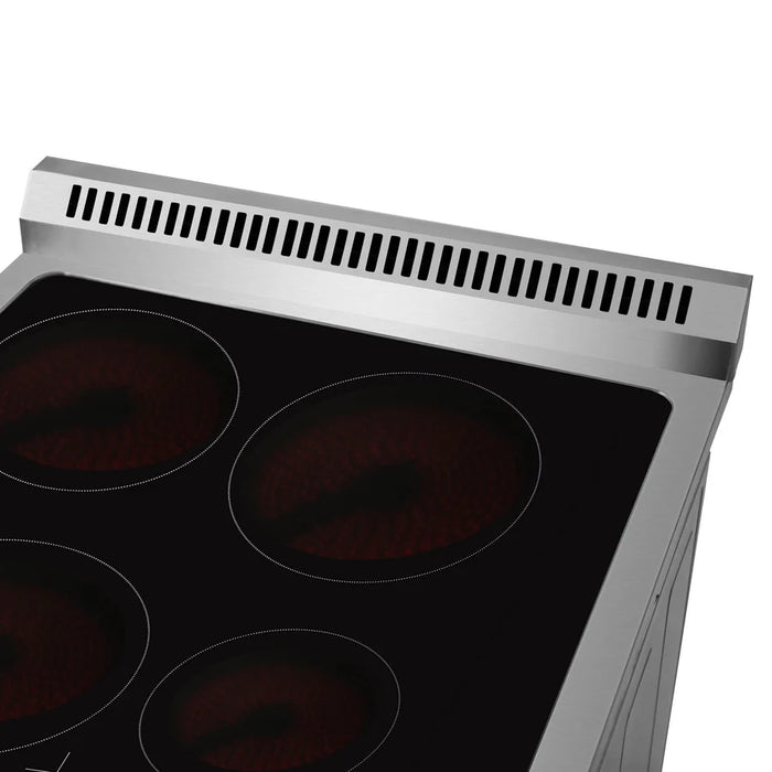 Forno Loiano FFSEL6069-24 24" Freestanding Electric Range – 4 Burners, 2.3 Cu. Ft. Oven, 6,000W Cooktop, Stainless Steel