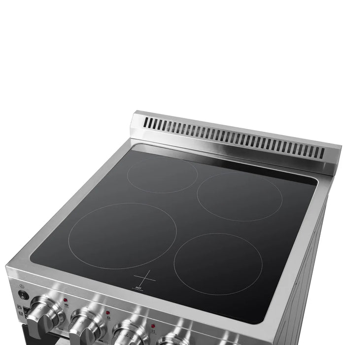 Forno Loiano FFSEL6069-24 24" Freestanding Electric Range – 4 Burners, 2.3 Cu. Ft. Oven, 6,000W Cooktop, Stainless Steel