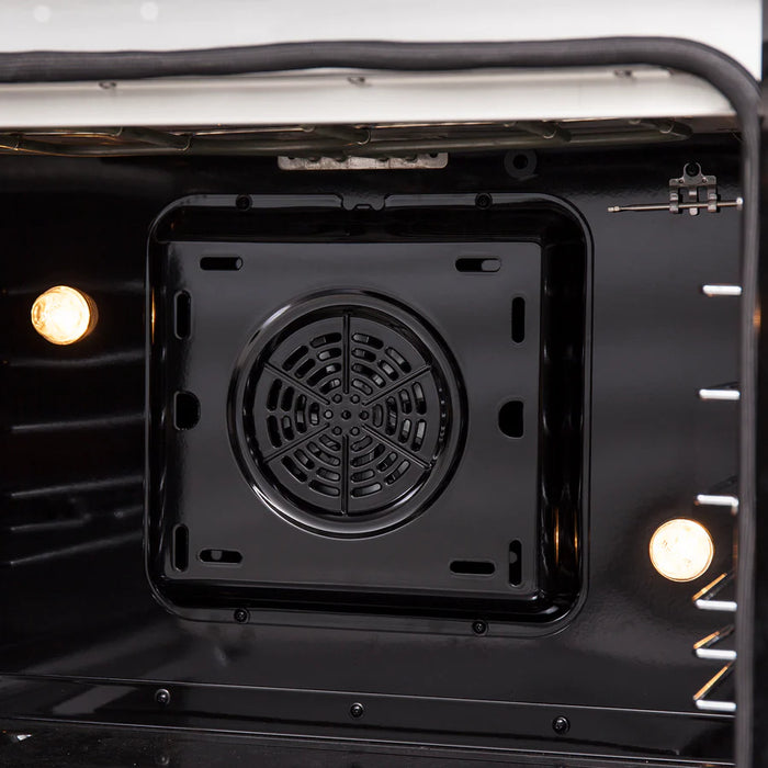 Forno Galiano FFSEL6917‑30 30" Freestanding French Door Electric Range – True Convection Oven, 4 Radiant Elements, 6,500W Cooktop, Stainless Steel