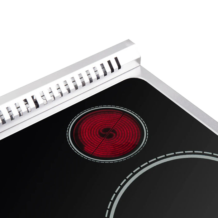 Forno Galiano FFSEL6917‑30 30" Freestanding French Door Electric Range – True Convection Oven, 4 Radiant Elements, 6,500W Cooktop, Stainless Steel