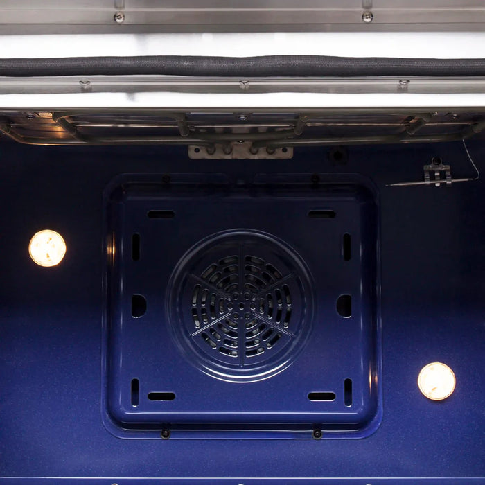 Forno Massimo FFSEL6955‑30 30" Freestanding French Door Electric Range – True Convection Oven, 5 Radiant Elements, 7,700W Cooktop, Stainless Steel