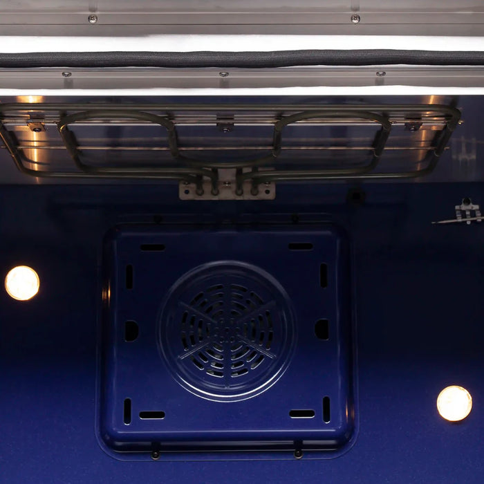 Forno Massimo FFSEL6955‑36 36" Freestanding French Door Electric Range – True Convection Oven, 5 Radiant Elements, 9,500W Cooktop, Stainless Steel