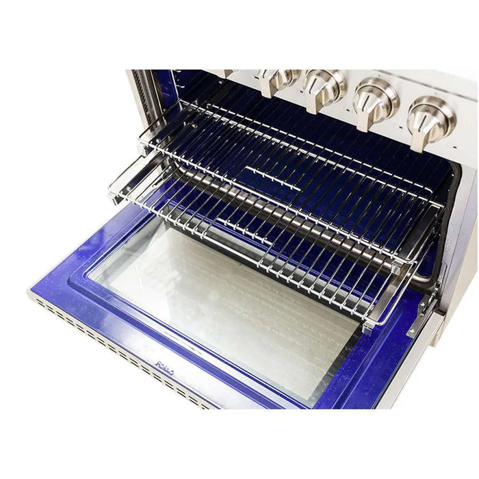 Forno Massimo FFSGS6125-36 36" Freestanding Dual Fuel Range, 6 Burners, 5.36 cu. ft. True Convection Oven