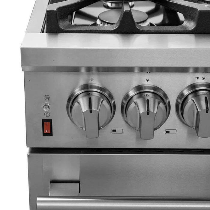 Forno Massimo FFSGS6125-36 36" Freestanding Dual Fuel Range, 6 Burners, 5.36 cu. ft. True Convection Oven