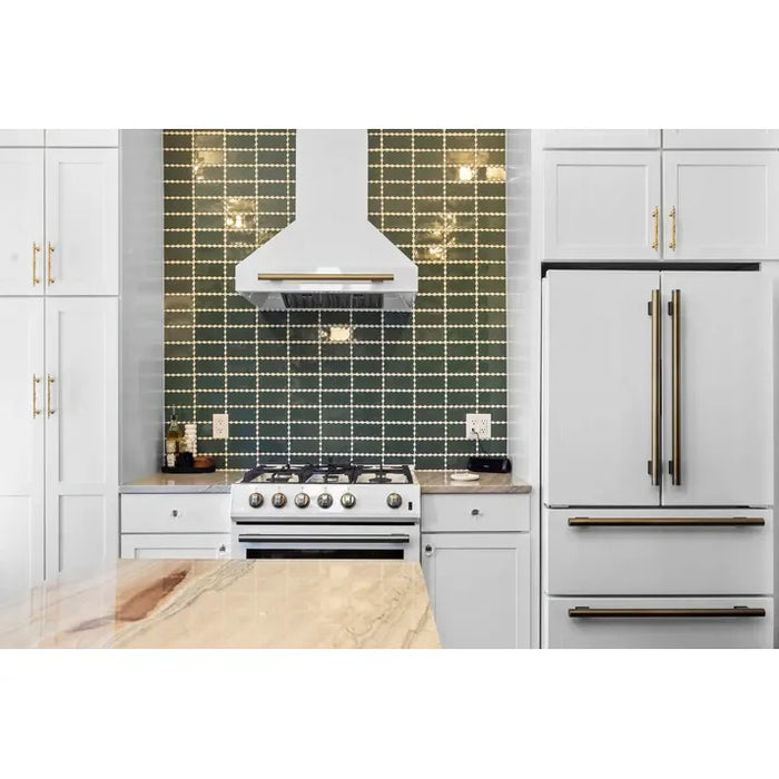 Forno Aria 30-Inch Wall-Mounted Range Hood, White with LED Lighting – Model FRHWM5095-30WHT