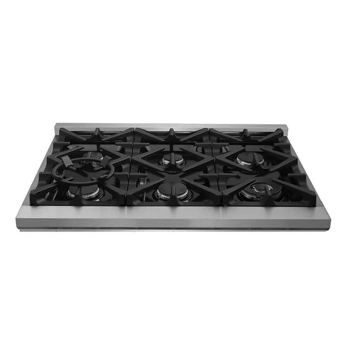 Forno Massimo FFSGS6125-36 36" Freestanding Dual Fuel Range, 6 Burners, 5.36 cu. ft. True Convection Oven