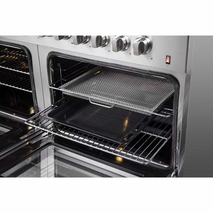 Forno Galiano FFSGS6156-60 60" Freestanding Dual Fuel Range, 10 Burners, Double Convection Ovens