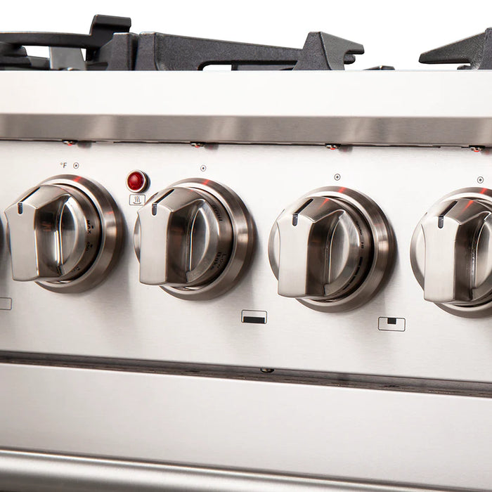 Forno Capriasca FFSGS6187-30 30" Dual Fuel Range, 4 Burners, True Convection Oven, Stainless Steel