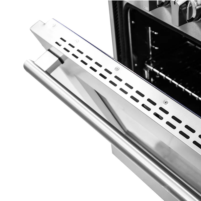 Forno Capriasca FFSGS6187-48 48" Freestanding Dual Fuel Range, 8 Sealed Burners, True Convection Oven, Stainless Steel