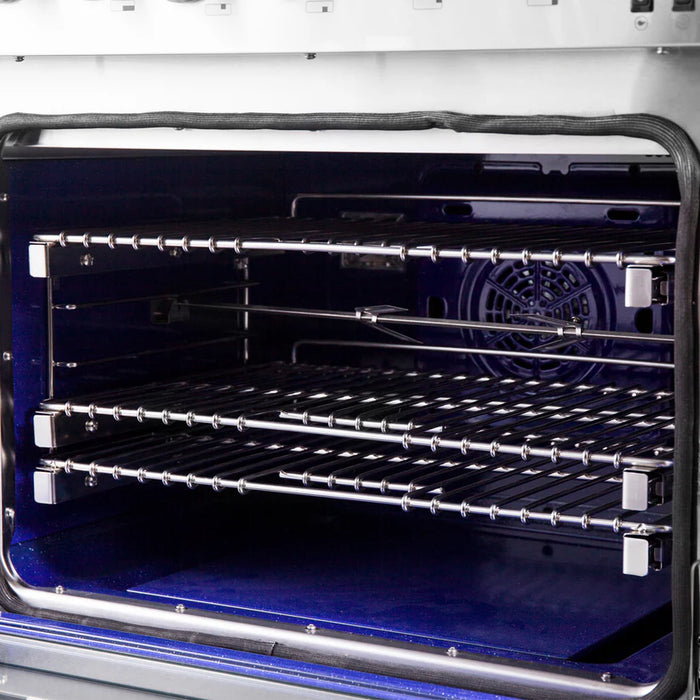 Forno Capriasca FFSGS6187-60 60" Freestanding Dual Fuel Range, 10 Sealed Burners, Double Convection Ovens, Stainless Steel