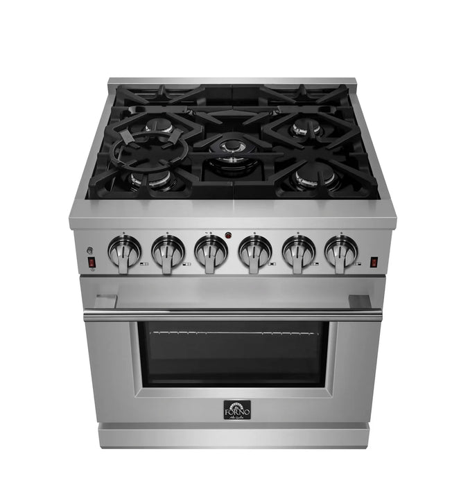 Forno Massimo FFSGS6239-30 30" Freestanding Gas Range, 5 Burners, True Convection Oven