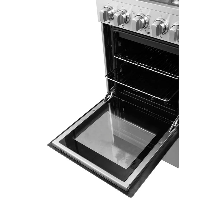 Forno Lamazze FFSGS6265-20 20" Freestanding Gas Range – 2.05 Cu. Ft. Oven, Stainless Steel, Compact Design, Natural Gas