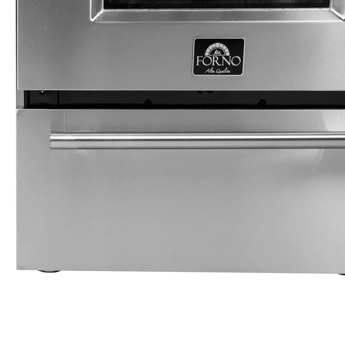 Forno Breno FFSGS6272-24 24" Freestanding Gas Range – 4 Burners, 2.3 Cu. Ft. Oven, 38,000 BTU, Stainless Steel