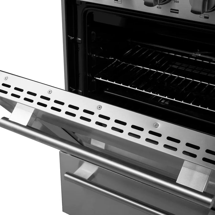 Forno Breno FFSGS6272-24 24" Freestanding Gas Range – 4 Burners, 2.3 Cu. Ft. Oven, 38,000 BTU, Stainless Steel