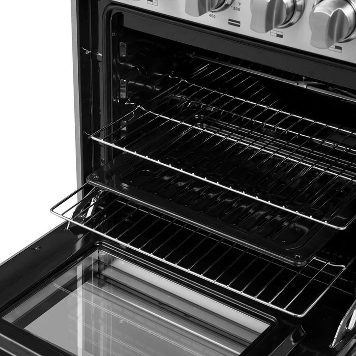 Forno Breno FFSGS6272-24 24" Freestanding Gas Range – 4 Burners, 2.3 Cu. Ft. Oven, 38,000 BTU, Stainless Steel