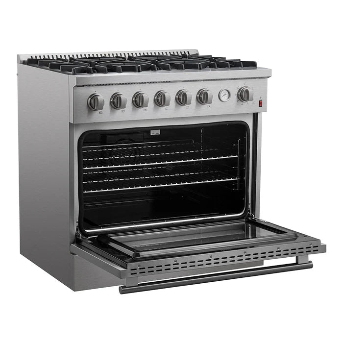 Forno FBDL-021-03CAUS Appliance Package – FFSGS6277-36 Gas Range + FFRBI1844-36SB Built-In Refrigerator