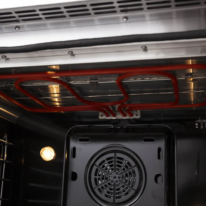 Forno Galiano FFSGS6356-30 30" French Door Dual Fuel Range, 5 Sealed Burners, True Convection, Stainless Steel