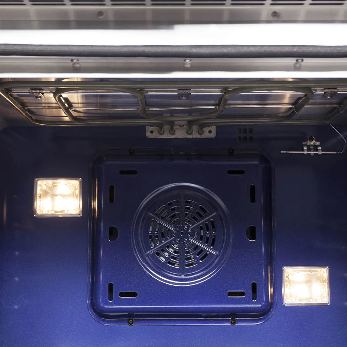 Forno Capriasca FFSGS6387-30 30" French Door Dual Fuel Range, 4 Burners, True Convection Oven, Stainless Steel