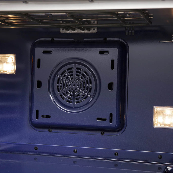 Forno Capriasca FFSGS6387-36 36" Stainless Steel Freestanding French Door Dual Fuel Range, 6 Burners, True Convection Oven