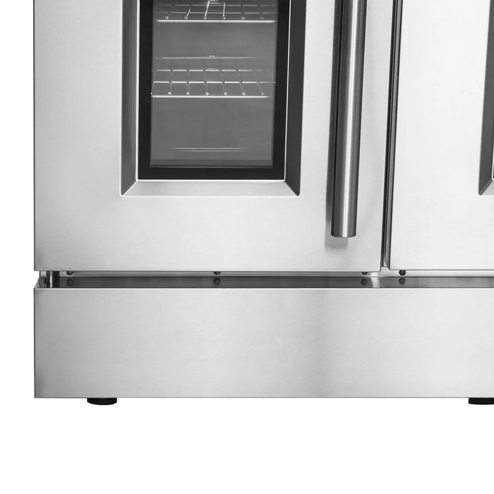 Forno Galiano FFSGS6444-48 48" French Door Gas Range, 8 Burners, Griddle, Stainless Steel